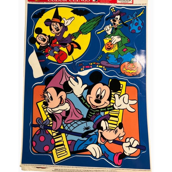 Halloween Mickey Mouse Color-Clings Removable & Reusable Window Decorations - Picture 2 of 12